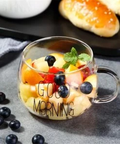 Gloednieuw ???? Malinsi Good Morning Glazen - 2 Stuks 400ml - Koffie En Thee Beker - Dessert En Ontbijt Glas - Theeglazen - Koffiebeker - Cadeau Voor Man & Vrouw - Sinterklaas & Kerst ???? -Bourgogne Shop 550x550 80