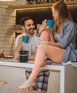 Beste Pirce ⭐ Relaxdays Voorraadbus Koffie - Koffieblik - Luchtdicht - Koffiebus - Zwart - Rvs - Metaal Medium ???? -Bourgogne Shop 550x550 815