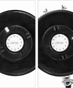 Beste Pirce ⭐ Relaxdays Voorraadbus Koffie - Koffieblik - Luchtdicht - Koffiebus - Zwart - Rvs - Metaal Medium ???? -Bourgogne Shop 550x550 819