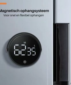 Top 10 ???? Malony Kookwekker Digitaal - Keukenwekker - Timer En Stopwatch - Eierwekker - Magnetisch - Draaiknop - Zwart ???? -Bourgogne Shop 550x550 828
