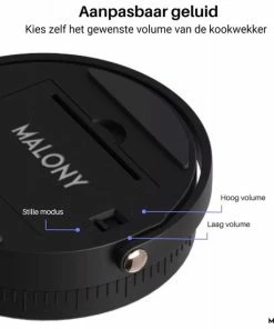 Top 10 ???? Malony Kookwekker Digitaal - Keukenwekker - Timer En Stopwatch - Eierwekker - Magnetisch - Draaiknop - Zwart ???? -Bourgogne Shop 550x550 829