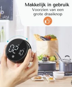 Top 10 ???? Malony Kookwekker Digitaal - Keukenwekker - Timer En Stopwatch - Eierwekker - Magnetisch - Draaiknop - Zwart ???? -Bourgogne Shop 550x550 832