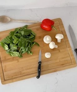 Flash-uitverkoop ???? ACAZA Grote Snijplank - 51 X 36 Cm - Cutting Board - Extra Stevig Hakblok - Groot Formaat - Met Opvang Geul ????