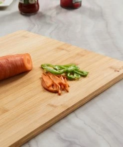 Flash-uitverkoop ???? ACAZA Grote Snijplank - 51 X 36 Cm - Cutting Board - Extra Stevig Hakblok - Groot Formaat - Met Opvang Geul ???? -Bourgogne Shop 550x550 889