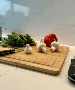 Flash-uitverkoop ???? ACAZA Grote Snijplank - 51 X 36 Cm - Cutting Board - Extra Stevig Hakblok - Groot Formaat - Met Opvang Geul ???? -Bourgogne Shop 550x550 890