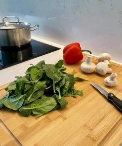 Flash-uitverkoop ???? ACAZA Grote Snijplank - 51 X 36 Cm - Cutting Board - Extra Stevig Hakblok - Groot Formaat - Met Opvang Geul ???? -Bourgogne Shop 550x550 891