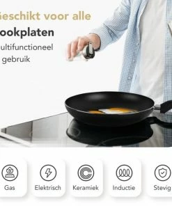 Goedkoopste ???? Rochester 18-delige Pannenset Met Deksels - Kookpotten - Koekenpannen Steelpannen - Aluminium - Zwart ???? -Bourgogne Shop 550x550 911