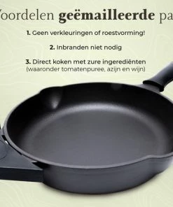 Hete verkoop ???? Belluci - Ø26cm - Gietijzeren Pan - Skillet - Koekenpan Geschikt Voor Alle Warmtebronnen BBQ En Inductie Incl. Accessoires - Hapjespan - Braadpan ???? -Bourgogne Shop 550x550 952
