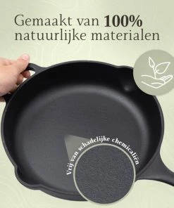 Hete verkoop ???? Belluci - Ø26cm - Gietijzeren Pan - Skillet - Koekenpan Geschikt Voor Alle Warmtebronnen BBQ En Inductie Incl. Accessoires - Hapjespan - Braadpan ???? -Bourgogne Shop 550x550 954