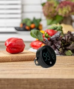 Groothandel ???? Nimma Kookwekker - Digitale Keukenwekker - Magnetisch - Incl. Timer En Stopwatch - Draaiknop - Led - Zwart ???? -Bourgogne Shop 550x550 964