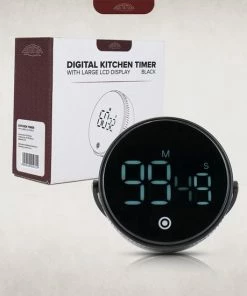 Groothandel ???? Nimma Kookwekker - Digitale Keukenwekker - Magnetisch - Incl. Timer En Stopwatch - Draaiknop - Led - Zwart ???? -Bourgogne Shop 550x550 965