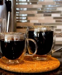 Beste deal ???? HOGA Dubbelwandige Thee/koffieglazen - 4 Stuks - Dubbelwandig - 150ml - Espresso - Koud/Warm - Luxe ???? -Bourgogne Shop 550x550 974