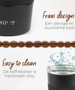 Gloednieuw ???? SIP !T® Premium RVS Koffiebeker To Go Thermosbeker – 510 ML – Herbruikbare Koffie & Theebeker – Lekvrij – Zwart - Black Friday 2022 ???? -Bourgogne Shop 550x550 976