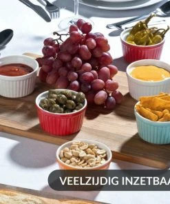 Groothandel ❤️ Chefarone Mini Ronde Ovenschalen – Mini Vormpjes – Bakvormen – Keramiek – 200 ML - Set Van 10 - Multicolor ???? -Bourgogne Shop 550x550 987