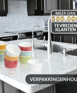 Groothandel ❤️ Chefarone Mini Ronde Ovenschalen – Mini Vormpjes – Bakvormen – Keramiek – 200 ML - Set Van 10 - Multicolor ???? -Bourgogne Shop 550x550 991