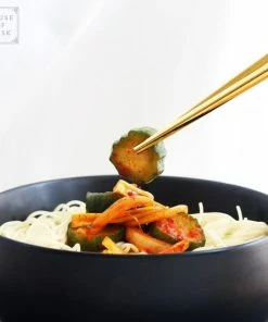 Hete verkoop ✨ House Of Husk Chopsticks Set - Koreaanse Eetstokjes - Vaatwasserbestendig - RVS - 5 Paar - Duo Tone - Zwart Goud ???? -Bourgogne Shop 550x550 996