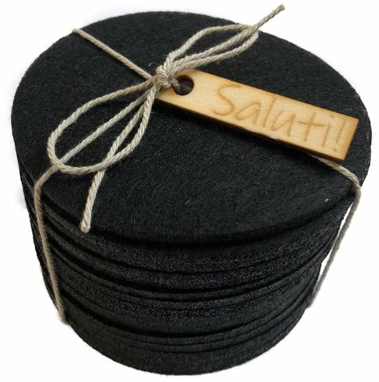 Hete verkoop ???? Merkloos Onderzetters Voor Glazen - Set Van 16 Onderzetters - Vilt Zwart - Rond ???? 1 Hete verkoop ???? Merkloos Onderzetters Voor Glazen - Set Van 16 Onderzetters - Vilt Zwart - Rond ????