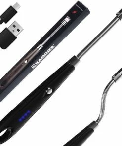 Goedkoop ❤️ Ariko Kaminer Plasma Oplaadbare BBQ Aansteker - Elektrische Keuken Aansteker - Flexibele Aansteker - Maar Liefst 170mAh - 60 X Te Gebruiken Per Oplaadbeurt - Ophanghaakje - USB Kabel - Zwart ????