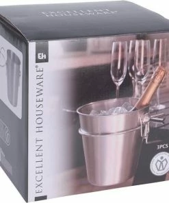 Uitgang ???? Excellent Houseware RVS Wijnkoeler - IJsemmer - Met Tafelhouder - Ø20,5 Cm - 3 Liter ???? 9 Uitgang ???? Excellent Houseware RVS Wijnkoeler - IJsemmer - Met Tafelhouder - Ø20,5 Cm - 3 Liter ???? -Bourgogne Shop 550x557