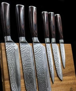 Korting ???? Shinrai Japan™ Shinrai Japan - Messenset Met Blok – 6 Delig – Messensetblok – Mes – Koksmes - ???? Hammered RVS - Met Luxe Geschenkdoos ⌛ -Bourgogne Shop 550x562 1