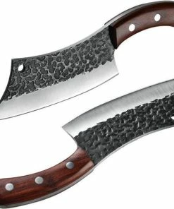 Beste deal ???? STORX Slagersmes - Handmade - Hak Mes - BBQ - Mes - Mannen - Koken - BBQ Master - Carbon Staal - Stoer - Hak Bijltje - Handgemaakt - Koksmes - CADEAU TIP! ???? -Bourgogne Shop 550x566