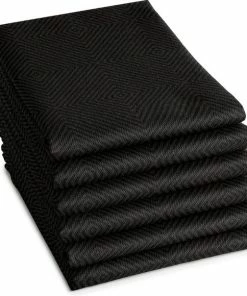 Hete verkoop ???? DDDDD Cisis - Theedoek - 60x65 Cm - Set Van 6 - Ebony ❤️