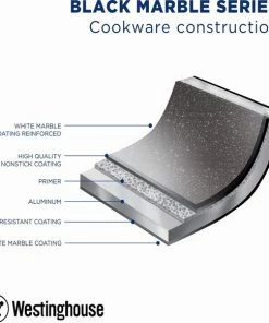 Begroting ???? Westinghouse Ovenschaal Braadslede - Ø 30 Cm - Zwart Marmer ???? -Bourgogne Shop 550x581 1