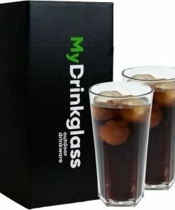 Goedkoop ???? MyDrinkglass Plastic Longdrinkglazen Minneapolis | Plastic Longdrinkglazen | 2 Stuks | Plastic Glazen | Zero Waste | Herbruikbaar | Onbreekbaar Longdrinkglas | 340 Ml | ⭐