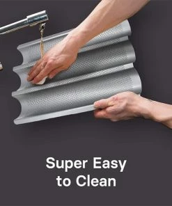 Coupon ✔️ PRETEX GOURMEO Stokbrood Bakjes Voor 3 Baguettes Met Anti-aanbaklaag - 38.5cm X 28.5cm - Franse Baguette Brood Bakplaat - Makkelijk Te Gebruiken En Poetsen 1 Backblech Für 3 Baguettes Zilver ???? -Bourgogne Shop 550x586 1