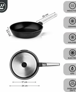 Aanbiedingen ???? Westinghouse Performance Series - Koekenpan Inductie 24cm - Oven Geschikt - Zwart ???? -Bourgogne Shop 550x588 3