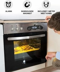 Korting ⭐ Luminize Vleesthermometer - BBQ Thermometer - Kernthermometer - Oventhermometer - Kookthermometer - 1 METER Kabel - In CELCIUS - Ingebouwde Magneet ???? -Bourgogne Shop 550x590