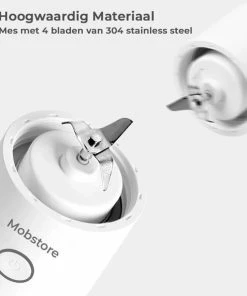 Goedkoopste ???? Merkloos Draagbare Mini Blender - USB Oplaadbaar - Draadloos - Wit - 350ml ???? -Bourgogne Shop 550x595