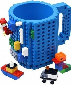 Promo ???? Merkloos Build On Brick Mug - Licht Blauw - 350 Ml - Bouw Je Eigen Mok Met Bouwsteentjes - BPA Vrije Drinkbeker Cadeau Voor Kinderen Of Volwassenen - Koffie Thee Limonade Of Andere Dranken - Pennenbeker - Creatief Accessoire Voor Op Bureau ✔️ -Bourgogne Shop 550x598