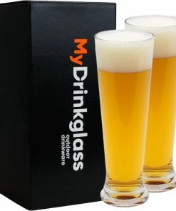 Kopen ⭐ MyDrinkglass Plastic Bierglazen Kopenhagen | Bierglazen Plastic | 2 Stuks | Camping Glazen | Zero Waste | Herbruikbaar | Onbreekbare Bierglas | 300 Ml | ⭐