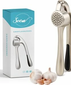 Uitgang ???? SOEM Products SOEM© Knoflookpers Met Ergonomische Handgreep Ook Geschikt Voor Gember - RVS - Horeca Kwaliteit - Nikkel | Black Friday 2022 - Sinterklaas - Kerst ????