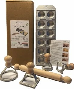 Top 10 ???? Foodiletto - Raviolimaker Set - Vorm 12 Ravioli - Aluminium/Beukenhout - Zilver ❤️