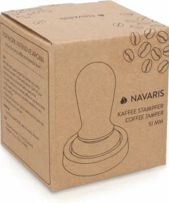 Nieuw ???? Navaris Koffie En Espresso Tamper - Stamper Voor Het Aandrukken Van Gemalen Koffie - Van Roestvrij Staal Met Aluminium Handvat - Ø 51 Mm ???? -Bourgogne Shop 550x648