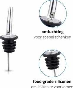 Top 10 ???? Minismus Premium Schenktuit Set Van 4 - Schenkdoppen - Wijn - Fles - Cocktail - 4 Stuks ???? -Bourgogne Shop 550x663 1