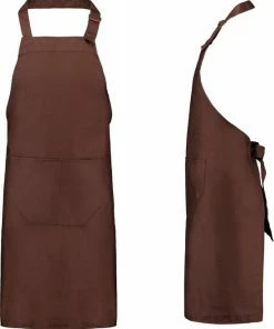 Promo ???? Benza Kookschort Keukenschort - Bruin - 75 X 85 Cm ????