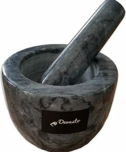 Nieuw ???? Devesto Vijzel Met Stamper - Ø 10,5 Cm - Marmer - Zwart - Mortier ???? -Bourgogne Shop 550x677