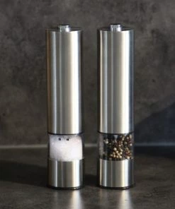Groothandel ???? Allkinds Elektrische Peper En Zoutmolenset - Keukengerei - Batterij - Peper- En Zoutstel - Lichtgevend - RVS - Zilver ✔️ -Bourgogne Shop 550x687 1