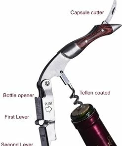 Groothandel ❤️ Merkloos Point-Virgule Kurkentrekker - Kelnersmes - Wijnopener - Kurkentrekker - Prestige - Lichtbruin Hout ???? -Bourgogne Shop 550x695 1