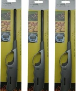 Nieuw ???? Benson 3x Stuks Gas/bbq/keuken/kaarsen Aanstekers Van 27 Cm Stevige Kwaliteit - Kinderslot ????