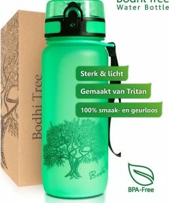 Beste Verkoop ???? Bodhi Tree Waterfles - Drinkfles 650 Ml - Met Fruitfilter - Sport Fles Volwassenen Kinderen Bidon Water Bottle 650ml - Groen ✔️ -Bourgogne Shop 550x702