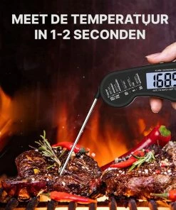 Korting ⭐ Luminize Vleesthermometer - BBQ Thermometer - Kernthermometer - Oventhermometer - Kookthermometer - 1 METER Kabel - In CELCIUS - Ingebouwde Magneet ???? -Bourgogne Shop 550x706