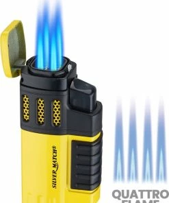 Goedkoopste ???? PyroProducts.nl Silver Match Quattro Aansteker - Vuurwerk Aansteker - Aanstekers - Gasaansteker - Stormaansteker - Gasbrander - BBQ Aansteker - Aansteker Kaarsen - Gasaansteker Navulbaar - Aansteker Gas - Creme Brulee Brander ⌛