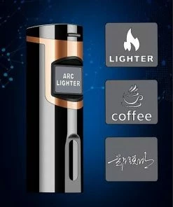 Gloednieuw ???? PLASMA - Plasma Aansteker - Oplaadbare Plasma USB Aansteker - Elektrische Aansteker - Double Laser Arc Lighter - Zwart ✨ -Bourgogne Shop 550x726