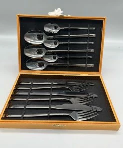 Coupon ???? Shoppen Voor Iedereen - 6 Personen Bestekset - 24 Dlg Bestek - Zwart - Geschenkdoos- Cadeau ???? -Bourgogne Shop 550x733 14