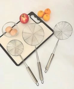 Coupon ???? Wowup Schuimspaan Set Van 3 | Frituurspaan | Frituurschep | Voedsel Zeef | Schuimspaan Volledig RVS | Schuimlepel | Vergietlepel | Ophangbaar | Aardappels/groente/pasta Afgieten | Ø11.5 Cm & Ø13.5 Cm & Ø15.5 Cm ✔️ -Bourgogne Shop 550x733 34