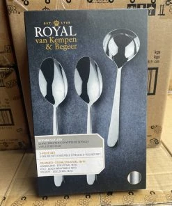 Coupon ???? Royal Van Kempen En Begeer Royal Van Kempen & Begeer - Serveerbestek - 3 Delige Set - Kenmerken: Set Serveerbestek 3 Stuks - Bevat 2 Serveerlepels En 1 Sauslepel - Materiaal Edelstaal 18/10 - Hoogglans - Gebruik & Onderhoud: Vaatwasserbestendig ????